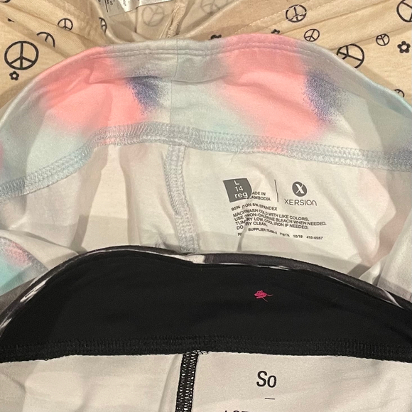 Girls Pants Bundle Size 14-16 Leggings Jeans Stretch Adjustable Waist Tie-Dyed - Picture 6 of 10